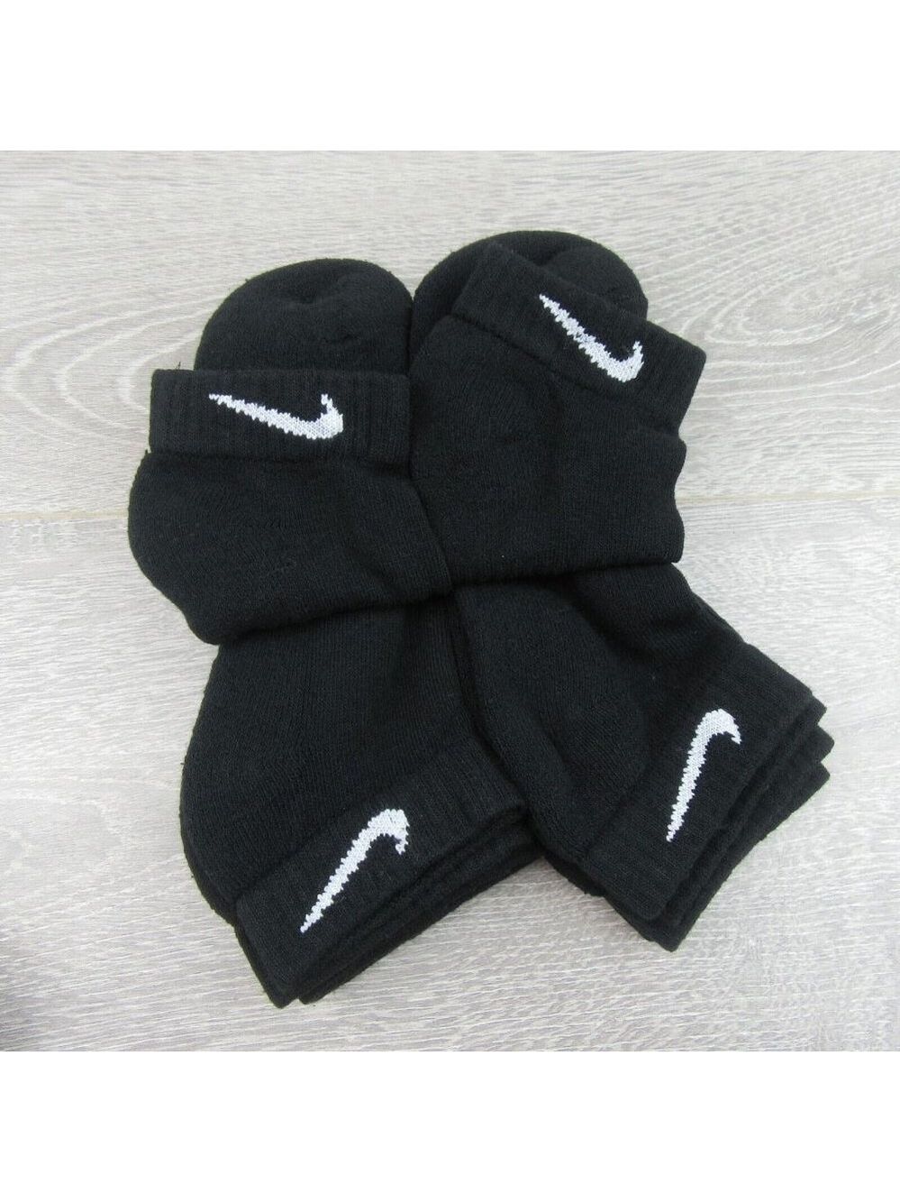 Nike Everyday Cushioned Low Socks Black 6 Pack Women's 6-10 / Youth 5Y-7Y NEW - Picture 6 of 9